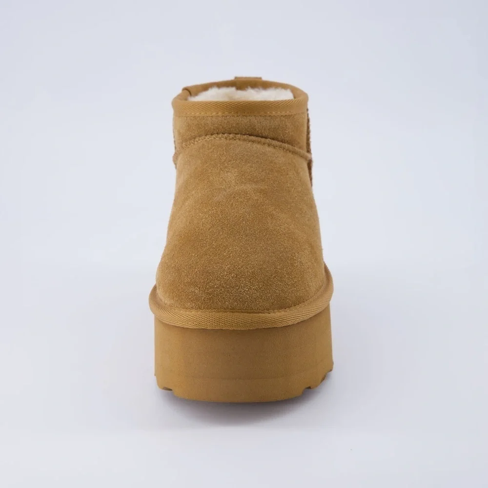 Cushionaire Suede Platform Water Repellent Ankle Boot (SH13)